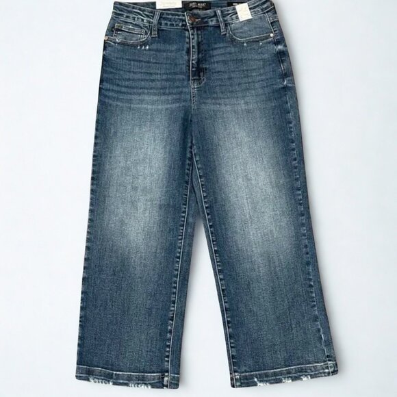 Judy Blue Denim - Judy Blue NWT High Waist Wide Leg Denim Jeans - Size 11/30 - Style JB88592